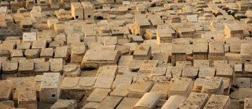 Jerusalem, Israel. Jewish Cemetery on the Mount of Olives. Tombs.
