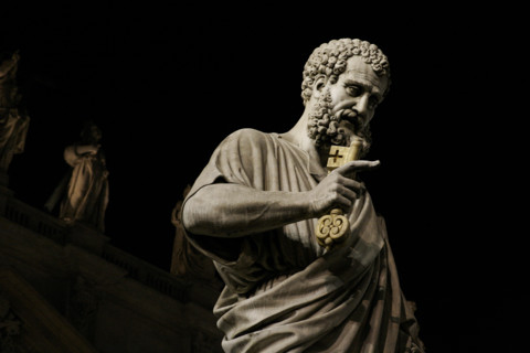 Saint Peter (1st century BC - 67 AD). Apostle of Jesus of Nazareth and first Pope of the Catholic