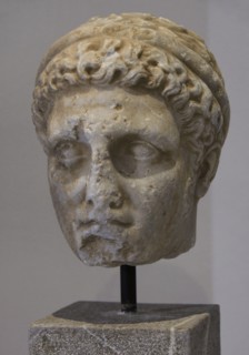 Crowned head of a young man, probably from a Hellenistic ruler's statue. 3rd century BC.