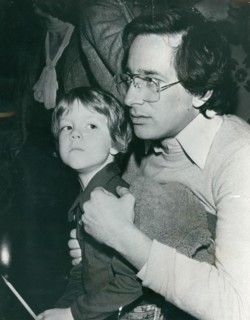Steven Spielberg and 3-year old actor Gary Guffey from Close Encounters of the Third Kind