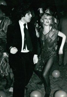 Britt Ekland dancing with record producer Ray Caviano at Studio 54 in New York