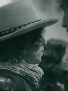 Bob Dylan from behind