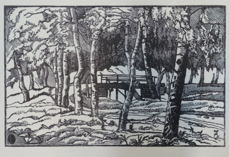 Pushkin Nature Reserve. Petrovskoye. The Bridge. 1930. Pavel Aleksandrovich Shillingovsky (1881-1942).