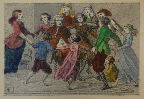 Illustration from the book The Silver Skates. Drawings by Theophile Schuler (1821-1878). 1870.