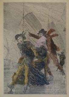 Illustration from the book The Silver Skates. Drawings by Theophile Schuler (1821-1878). 1870.