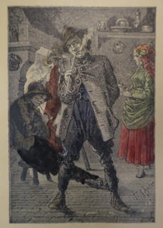 Illustration from the book The Silver Skates. Drawings by Theophile Schuler (1821-1878). 1870.