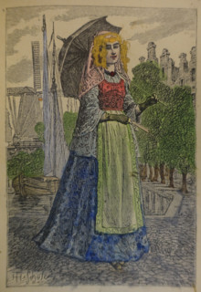 Illustration from the book The Silver Skates. Drawings by Theophile Schuler (1821-1878). 1870.