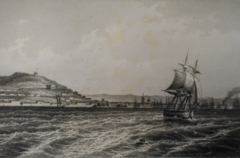 Kerch. Illustration from Album of all the best views of Crimea. Steel engraving. 1869.