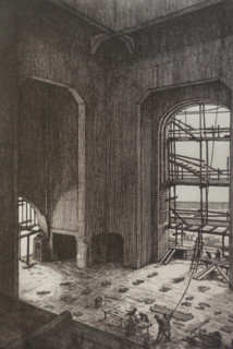 Construction of Kazan railway station. Vadim Falileev (1879-1950). Early 20th century.