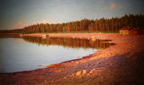 Lake Shore at Sunset. 1909. Ivan Fedorovich Shultze (1874-1939).