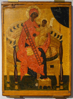 Theotokos of the Uncut Mountain.  16th century. Russian North. Wood