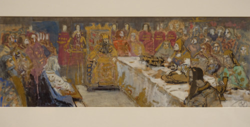 Sergey Malyutin (1859-1937). Feast at Prince Vladimir. Late 1890s - early 1900s.