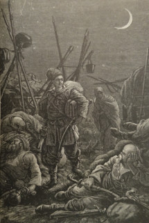 Illustration from book 'Taras Bulba'. A Novel by Nikolai Gogol (1809-1852). 1893.