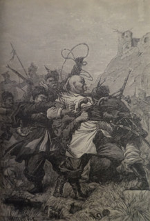 Illustration from book 'Taras Bulba'. A Novel by Nikolai Gogol (1809-1852). 1893.