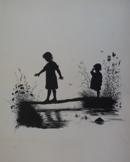 Silhouettes. Illustration from book by Elisabeth Boehm (1843-1914). 1879.