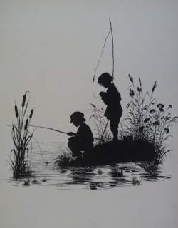 Silhouettes. Illustration from book by Elisabeth Boehm (1843-1914). 1879.