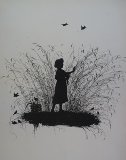 Silhouettes. Illustration from book by Elisabeth Boehm (1843-1914). 1879.