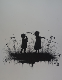 Silhouettes. Illustration from book by Elisabeth Boehm (1843-1914). 1879.