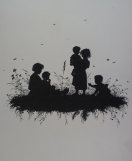 Silhouettes. Illustration from book by Elisabeth Boehm (1843-1914). 1879.