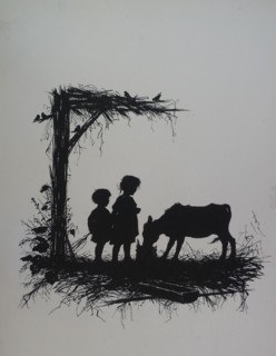 Silhouettes. Illustration from book by Elisabeth Boehm (1843-1914). 1879.