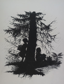 Silhouettes. Illustration from book by Elisabeth Boehm (1843-1914). 1879.