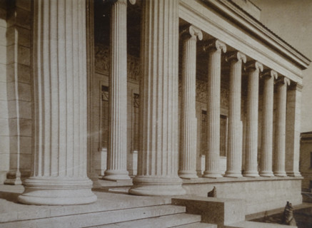 The facade of the Museum of Fine Arts named after Emperor Alexander III on Volkhonka Street. 1910s.