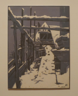 On the Scaffolding. Construction of the Kazan Railway Station. Vadim Falileyev (1879-1950). 1916.