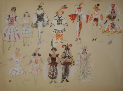 Dobuzhinsky Mstislav (1875-1957). Costume designs for Pyotr Tchaikovsky's ballet The Nutcracker. 1936.