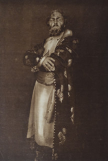 Portrait of opera singer Feodor Chaliapin (1873-1938). Tsar Boris Godunov. 1900-1910s.