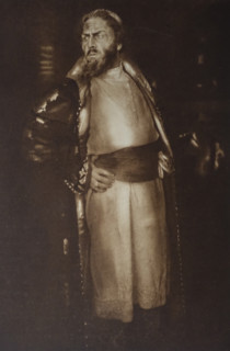 Portrait of opera singer Feodor Chaliapin (1873-1938). Tsar Boris Godunov. 1900-1910s.