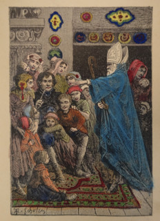 Illustration from the book The Silver Skates. Drawings by Theophile Schuler (1821-1878). 1870.