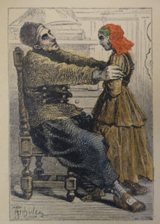 Illustration from the book The Silver Skates. Drawings by Theophile Schuler (1821-1878). 1870.