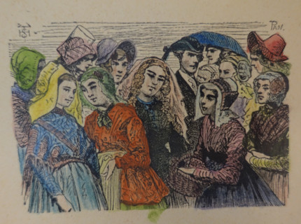 Illustration from the book The Silver Skates. Drawings by Theophile Schuler (1821-1878). 1870.
