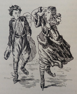 Illustration from the book 'The Silver Skates'. Drawing by Samuil Goldman (1876-1931). 1920s.