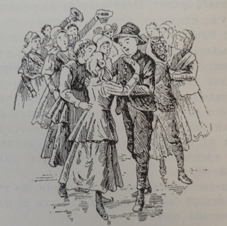Illustration from the book 'The Silver Skates'. Drawing by Samuil Goldman (1876-1931). 1920s.
