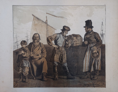 Beggar with his son
