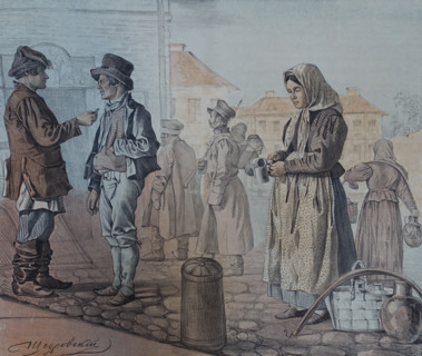 Two Finns - merchants selling meat