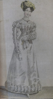 A Lady in White. Illustration from the 'Ladies' Journal'. 1823.
