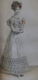A Lady in White. Illustration from the 'Ladies' Journal'. 1823.