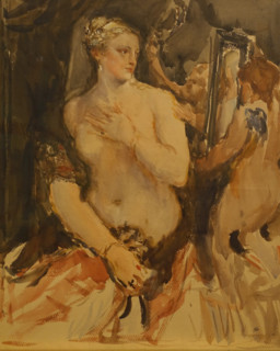 Valentin Serov (1865-1911). Venus before the Mirror. 1890s.