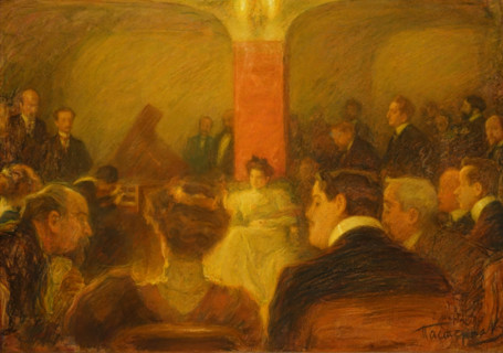 Leonid Pasternak (1862-1945). Concert of Wanda Landowska. 1907.