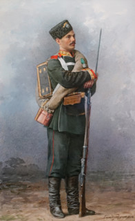Non-commissioned officer of the Life Guards Preobrazhensky Regiment in full field uniform