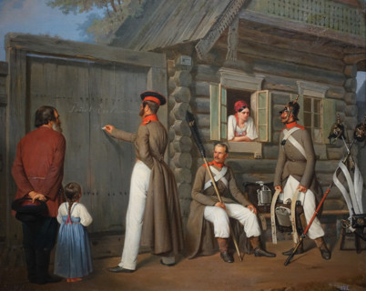 Quartermasters of the Life Guards Preobrazhensky Regiment. 1848.  Adolph Jebens (1819-1888).