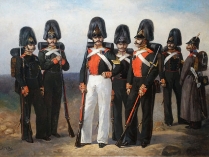 Lower Ranks of the 1st Guards Infantry Division. 1846. Wilhelm-Adolf Ladurner (1799-1855).