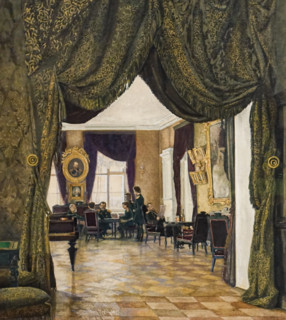 Drawing Room of the Officers' Association of the Life Guards Finnish Regiment. By Lindeman.  1880.