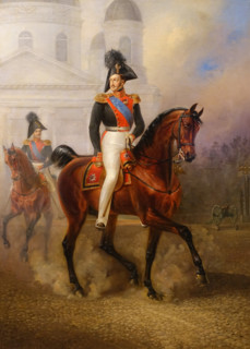 Portrait of Emperor Nicholas I (1796-1855) and Tsesarevich Alexander Nikolaevich (1818-1881)
