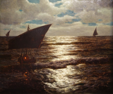Seascape by Moonlight. 1923. Ivan Fedorovich Shultze (1874-1939).