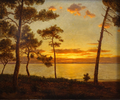 Sunset on the Lake. 1927-1930. Ivan Fedorovich Shultze (1874-1939).