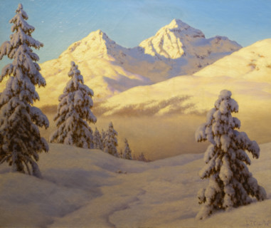 Winter Morning. St. Moritz. 1927-1930. Ivan Fedorovich Shultze (1874-1939).