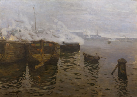 Admiralty Shipyards. Port on the Neva. 1910. Alexander Bely (1875-1934).